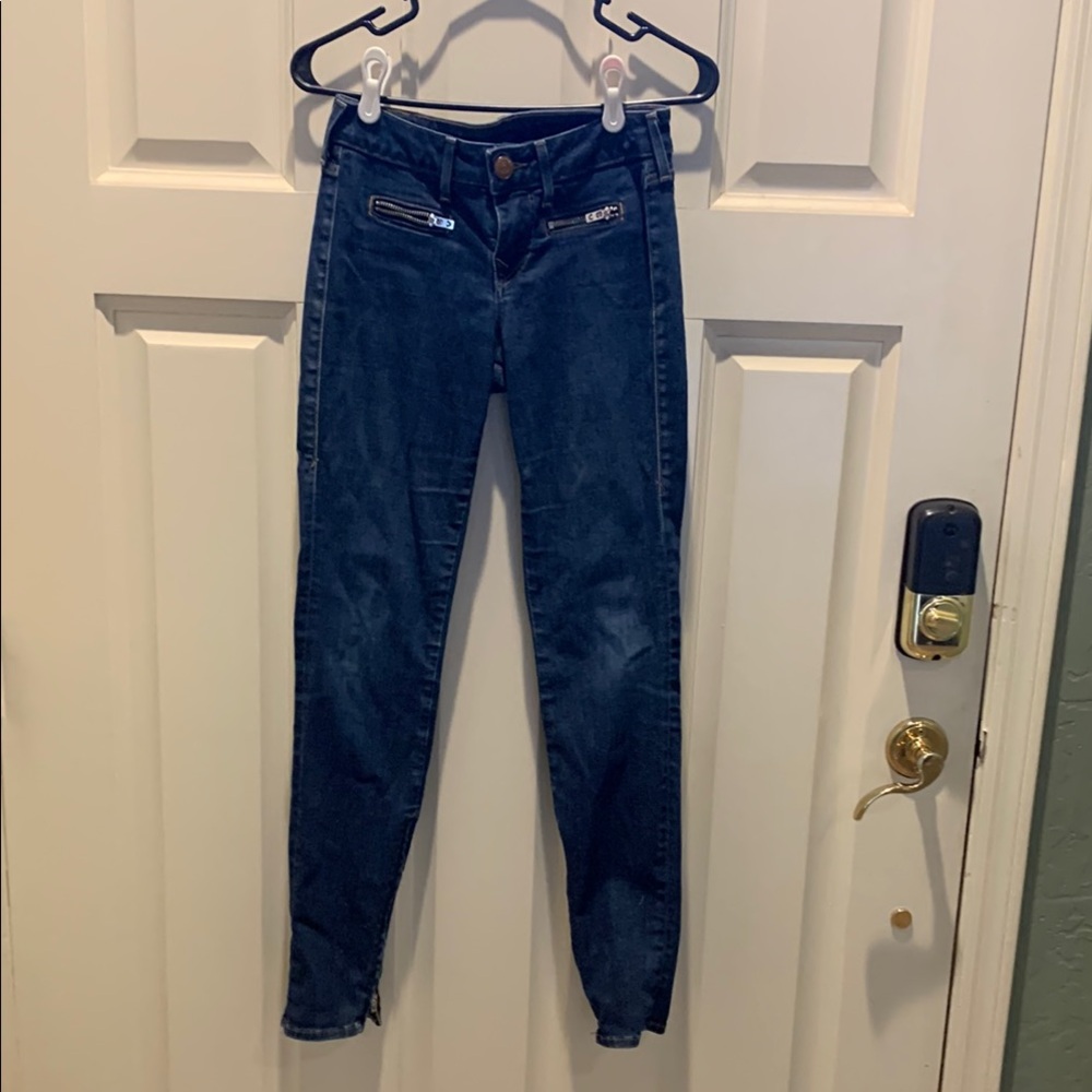 True Religion Blue Skinny Jeans with Tapered Leg